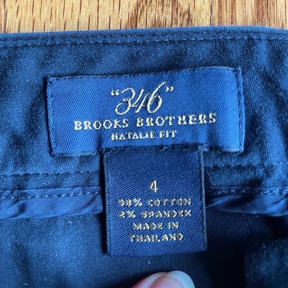 BROOKS BROTHERS Navy Natalie Fit Pants Size 4 - Picture 3 of 9
